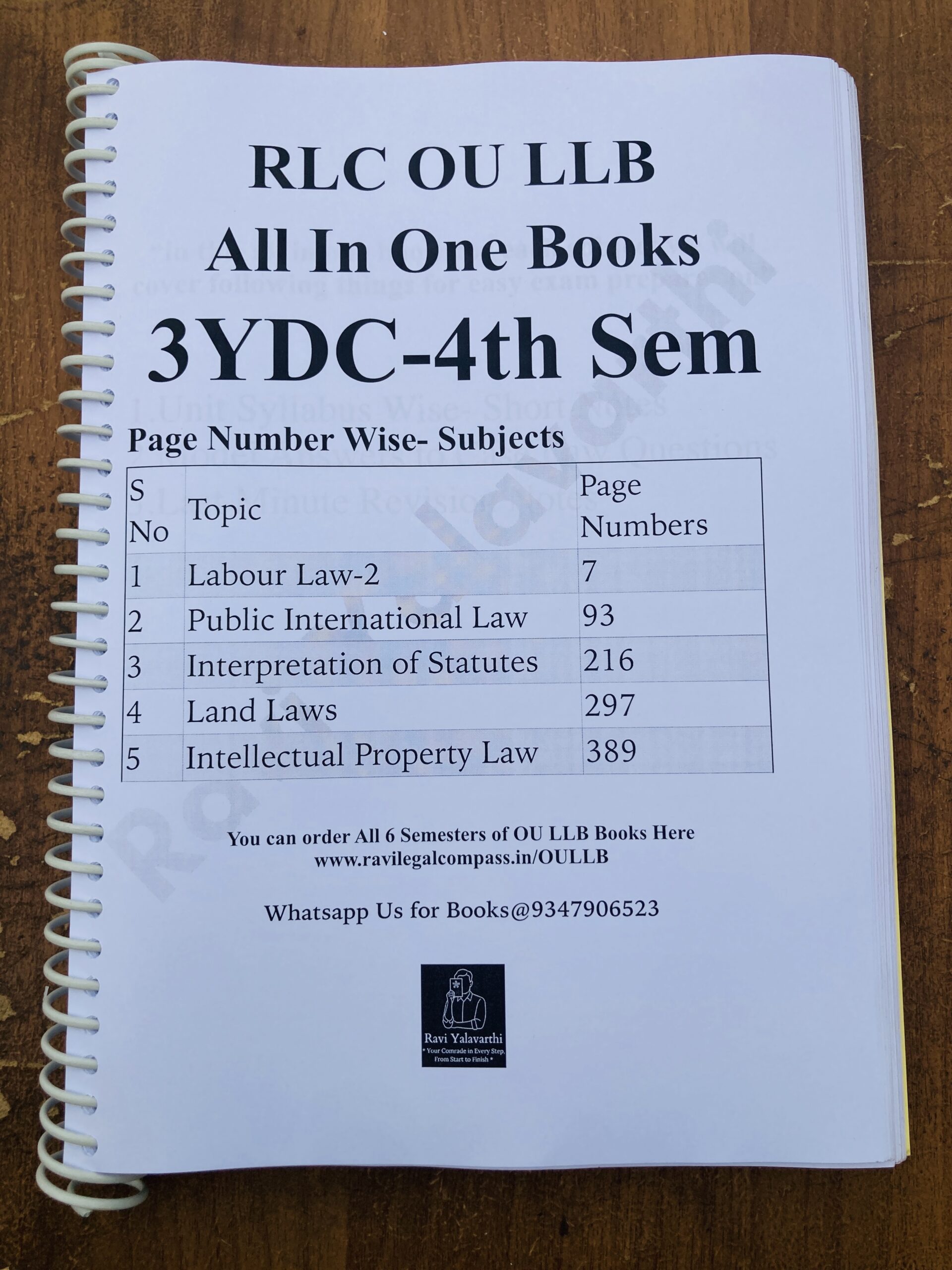 3YDC 4th Semester- FHT Osmania University LLB Books 2025