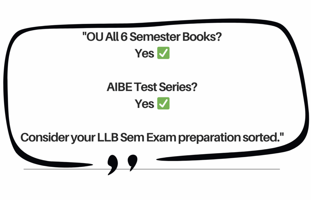 Osmania University 3LLB All Semesters Books